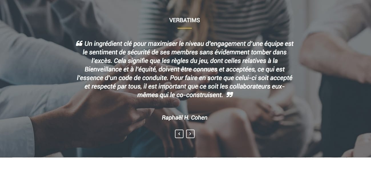 Testimonials from contributors