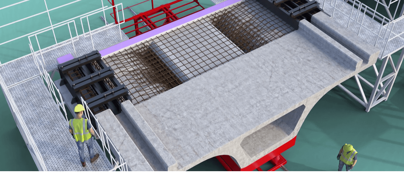 3D animation of the manufacture of voussoirs