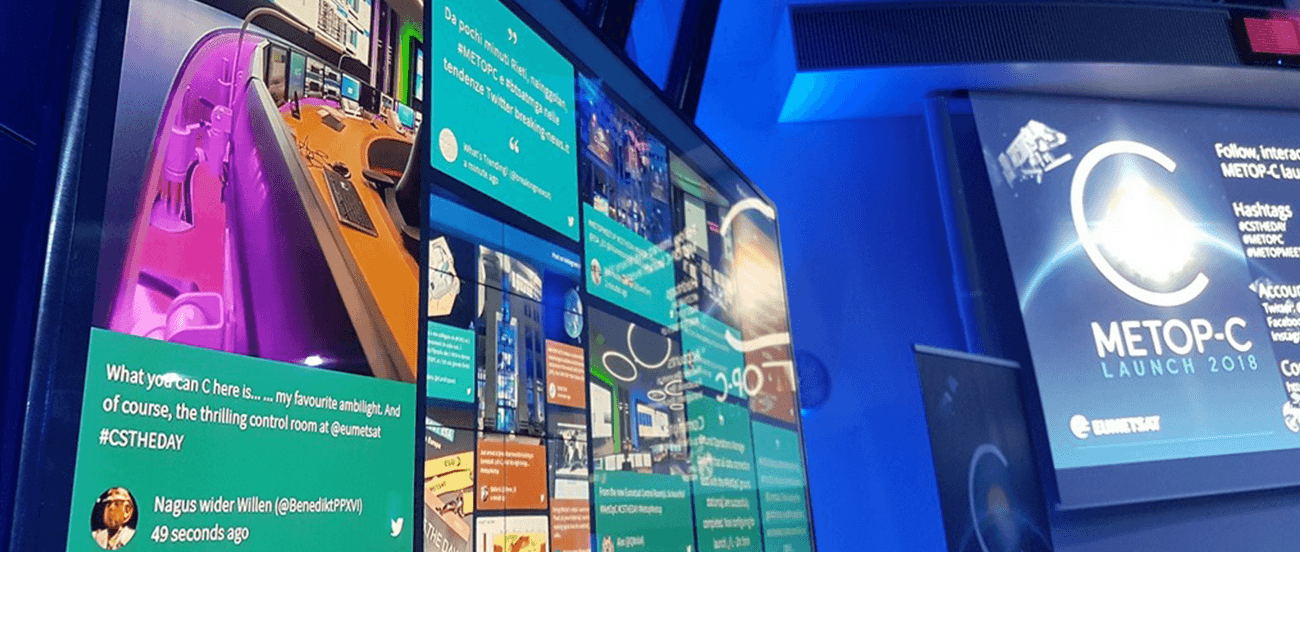 Dispositif digital social wall et hashtag